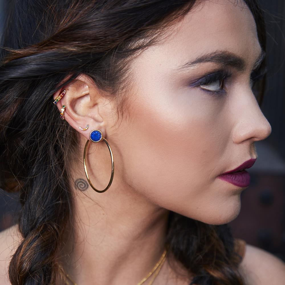 Achara Colourful Rainbow Ear Cuff Earring