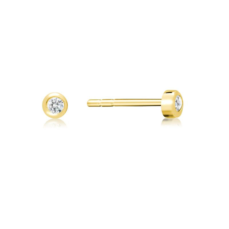 Achara Small Cubic Zirconia Bezel Stud Earrings
