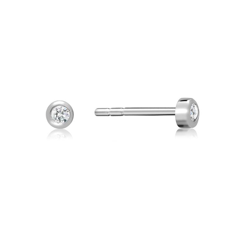 Achara Small Cubic Zirconia Bezel Stud Earrings