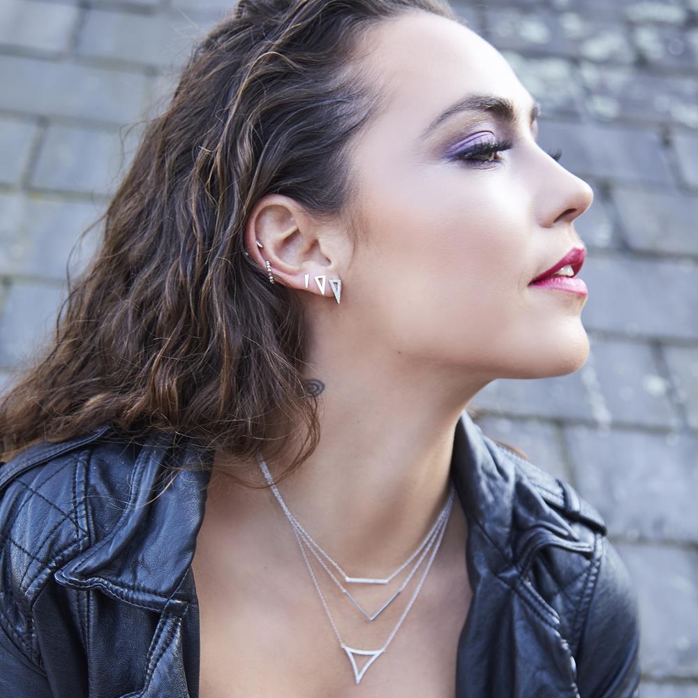 Achara Sparkling Zirconia Bar Necklace
