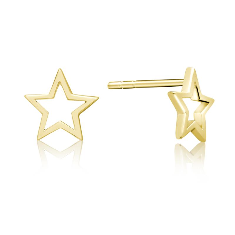 Achara Minimalist Open Star Stud Earrings