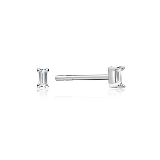 Achara Tiny Baguette Zirconia Stud Earrings