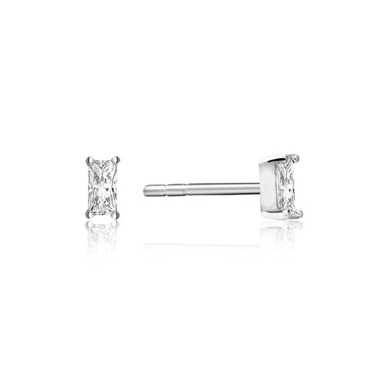 Achara Small Baguette Zirconia Stud Earrings