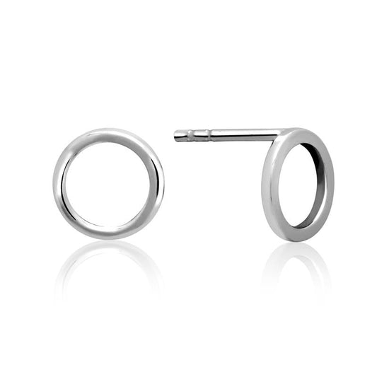 Achara Minimalist Open Circle Stud Earrings