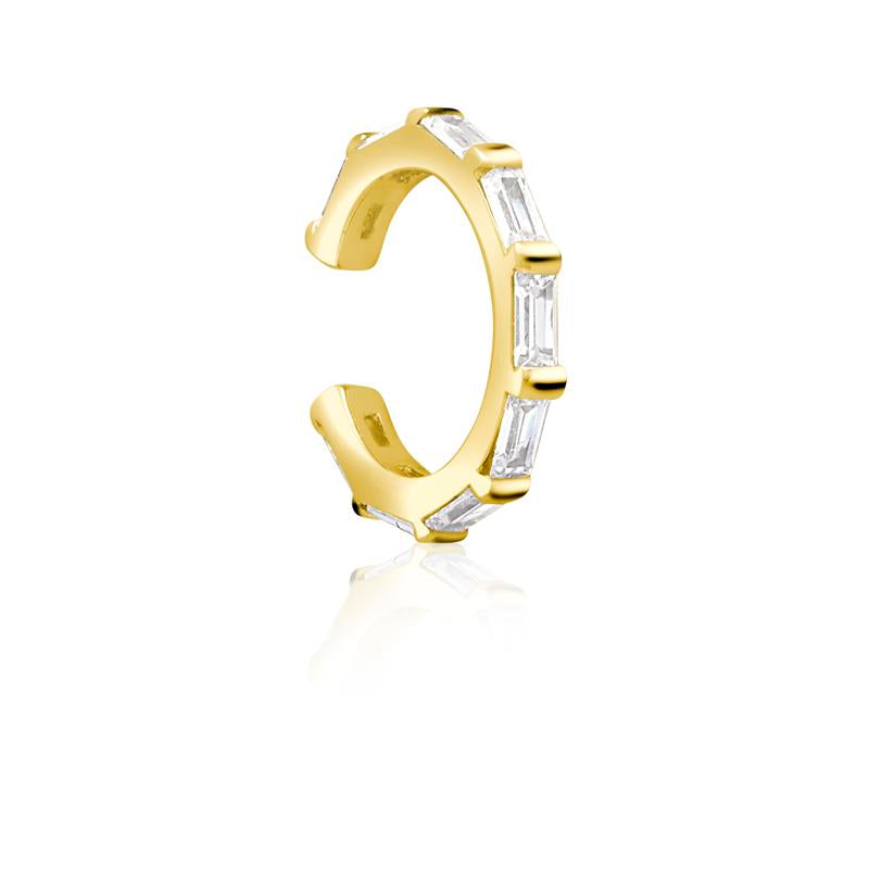 Achara Zirconia Baguette Ear Cuff Earring