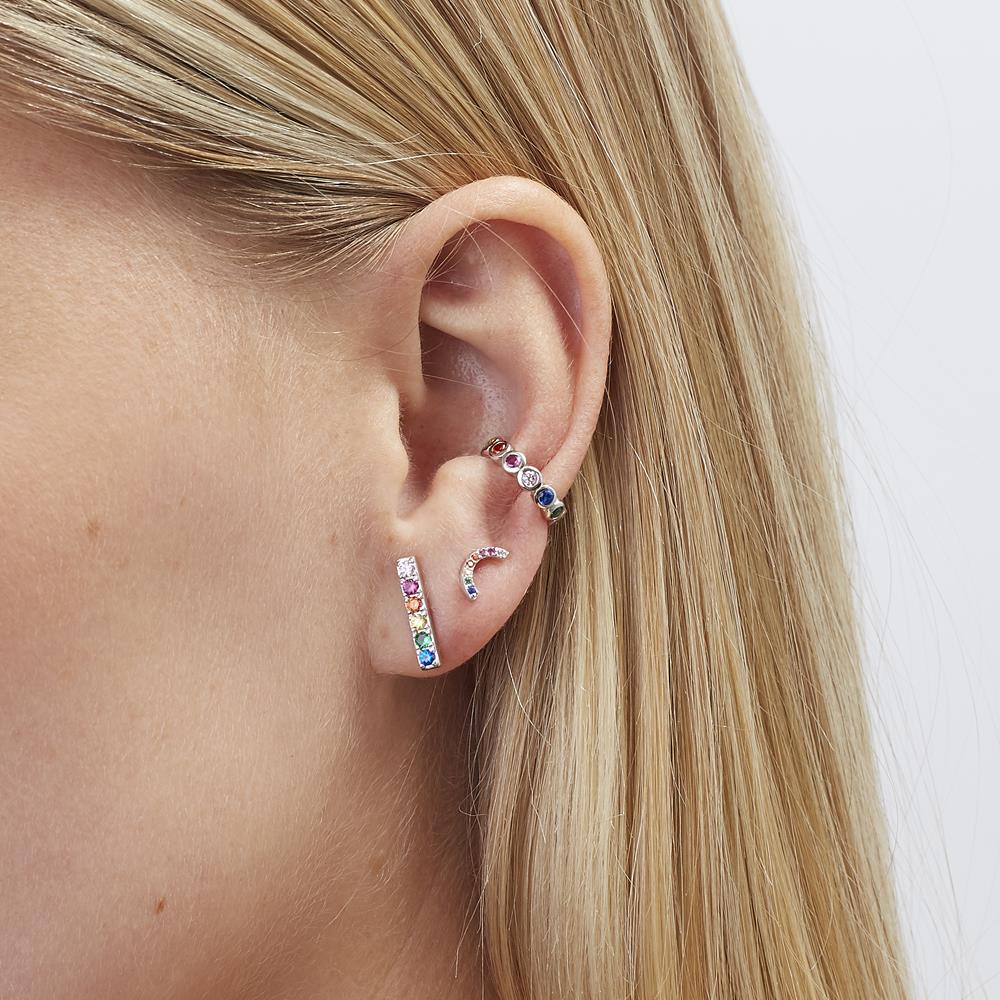 Achara Colourful Rainbow Ear Cuff Earring