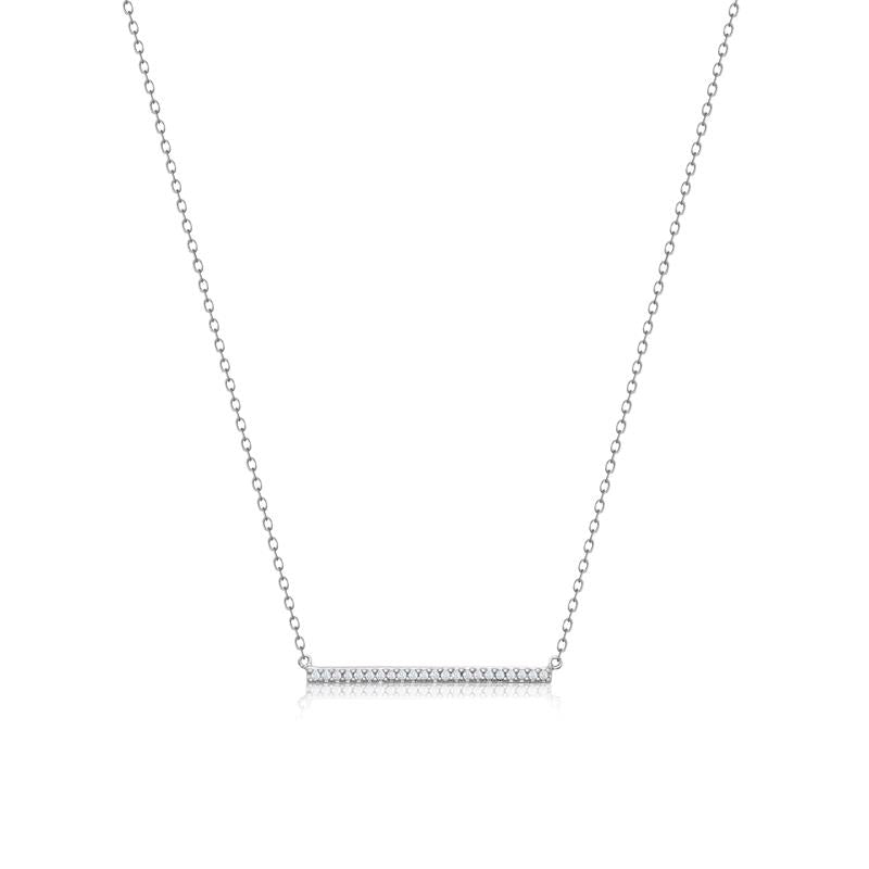 Achara Sparkling Zirconia Bar Necklace