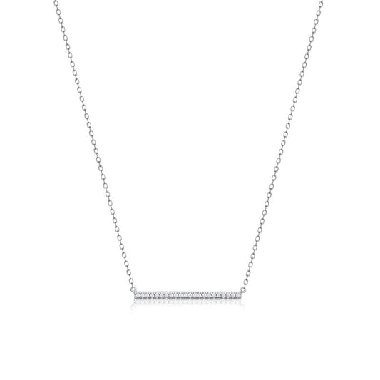 Achara Sparkling Zirconia Bar Necklace