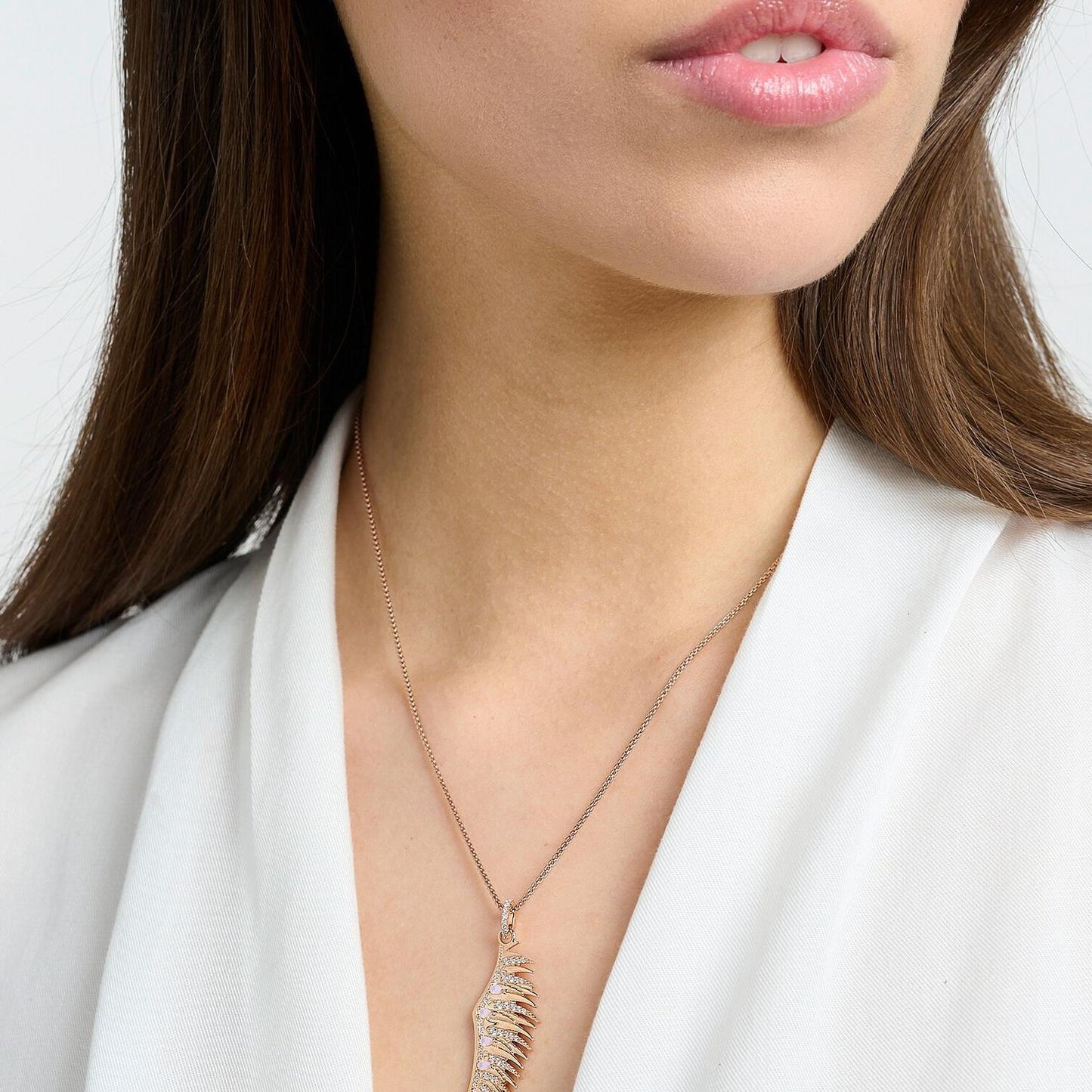 Thomas Sabo Rose Gold Wing Pendant PE938-323-9