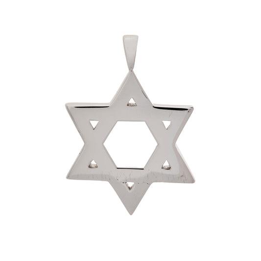 Pre-Owned 18ct White Gold Star of David Pendant
