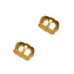 Pre-Owned 9ct Gold Oval Ribbed Design Cufflinks
