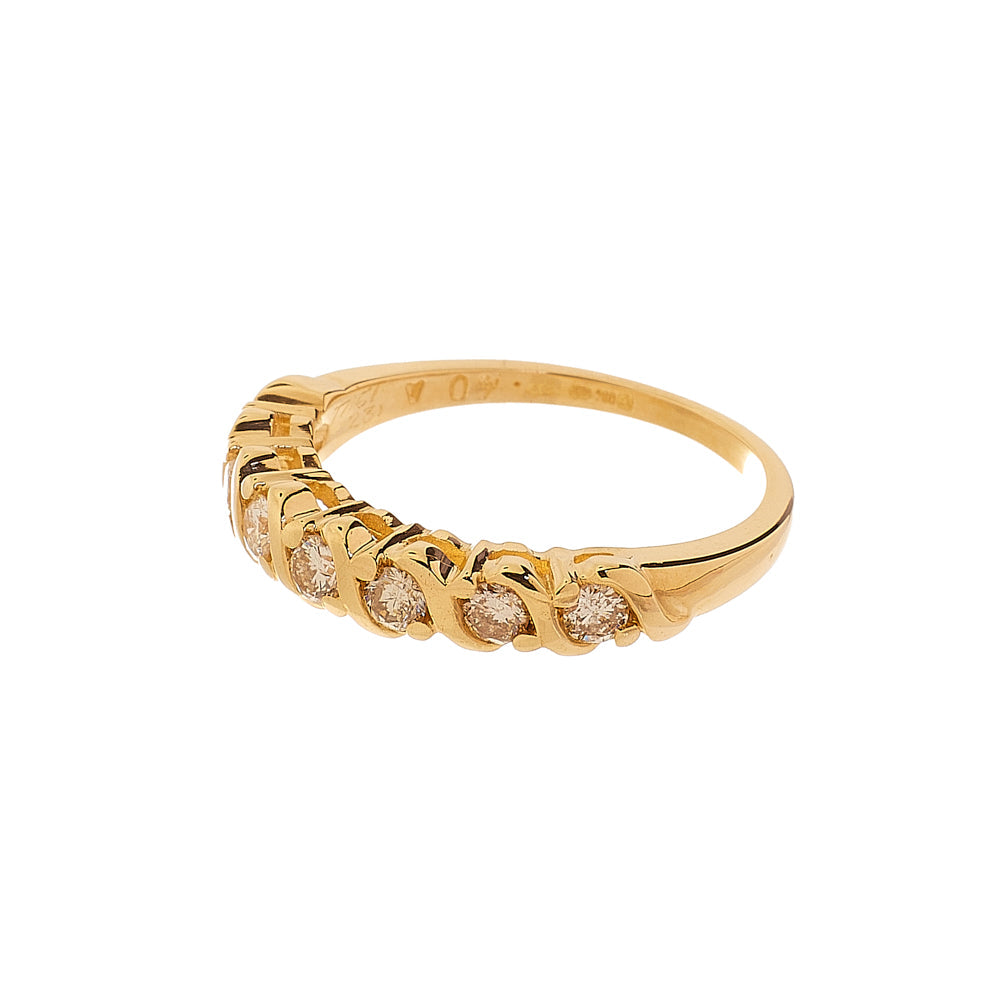 Pre-Owned 18ct Gold 7 Diamond Half Eternity Ring