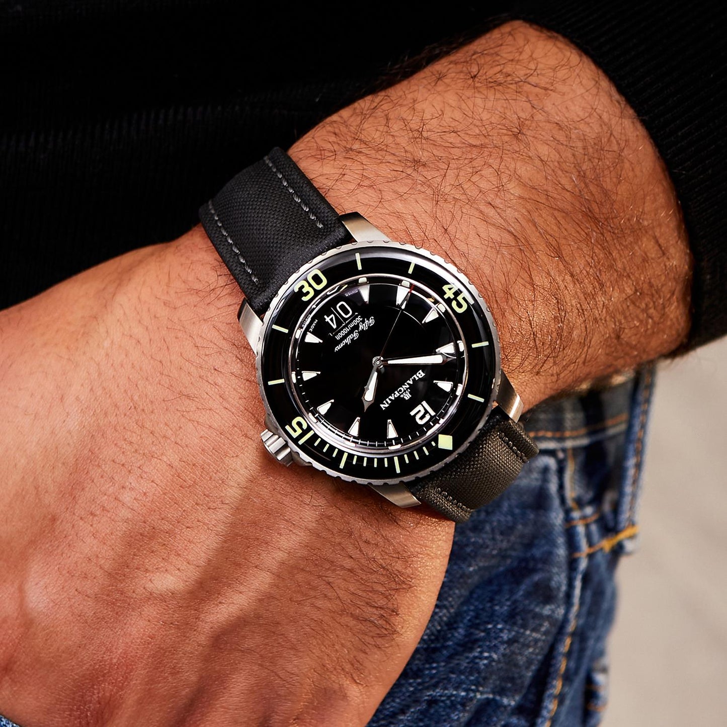 Pre-Owned Blancpain Fifty Fathoms Grande Date 5050-12B30-B52A