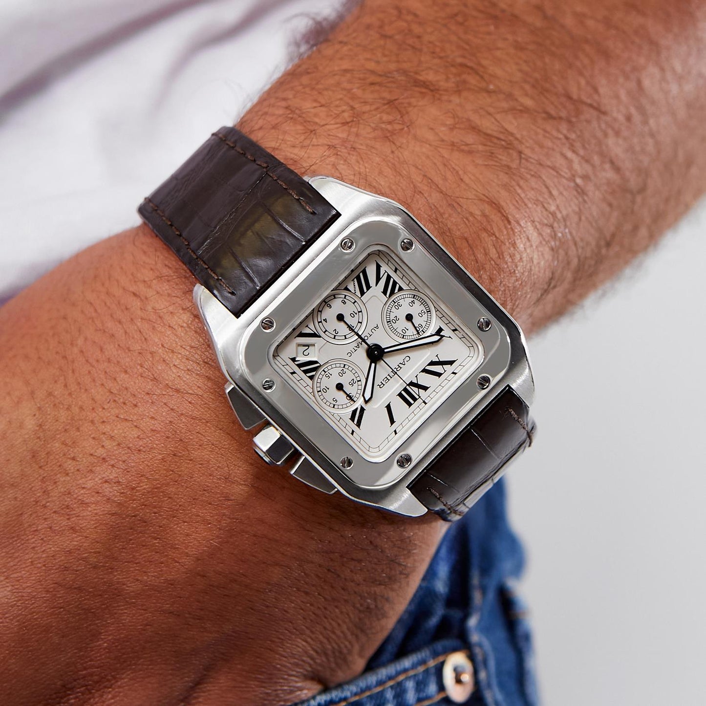 Pre-Owned Cartier Santos 100 XL W20090X8