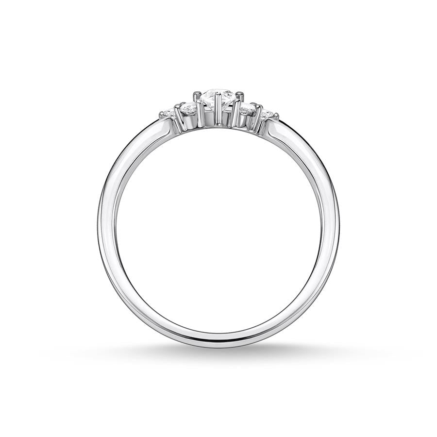 Thomas Sabo Silver Zirconia Vintage Stacking Ring