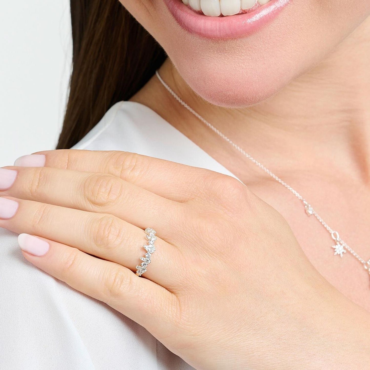 Thomas Sabo Silver Ice Crystals Ring TR2415-051-14-54