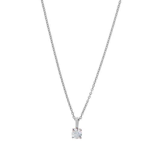 Essentials White Gold 0.40ct Single Diamond Pendant