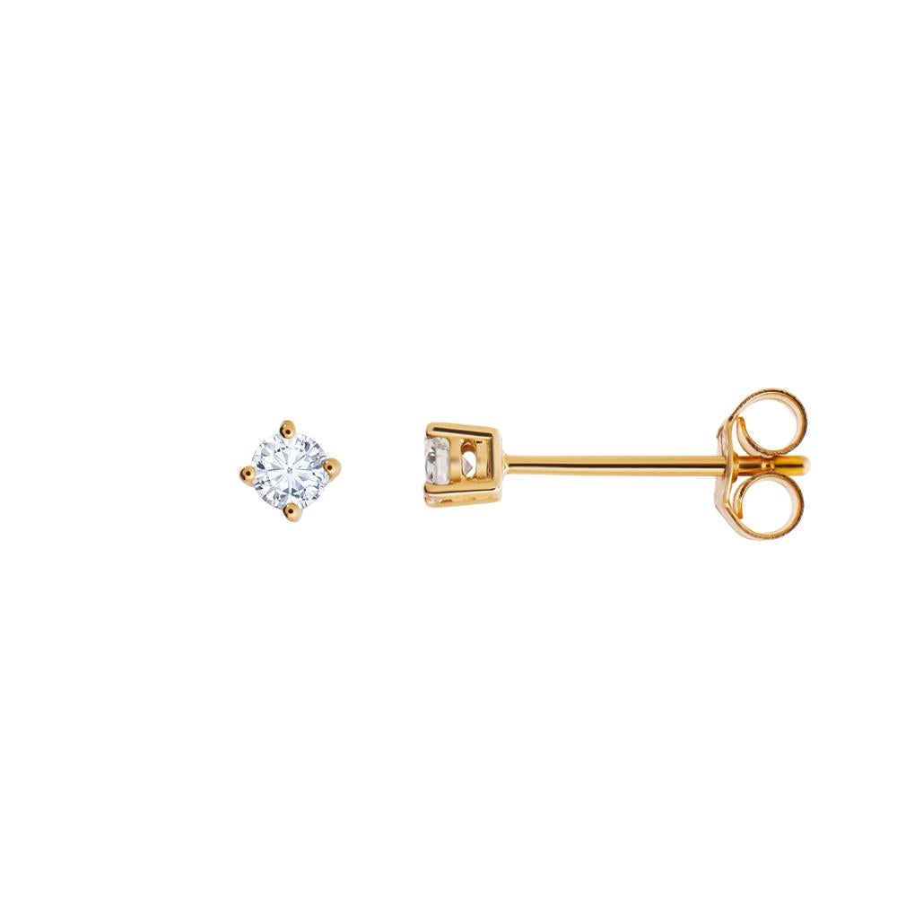 Essentials Gold 0.10ct Diamond Stud Earrings