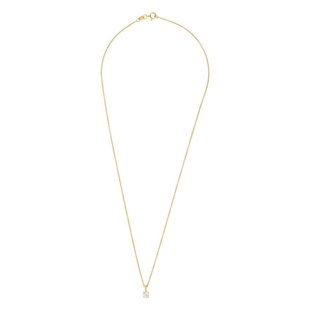 Essentials Gold 0.40ct Single Diamond Pendant