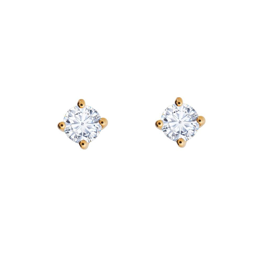 Essentials Gold 0.20ct Diamond Stud Earrings