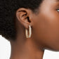 Swarovski Dextera Octagon Gold Hoop Earrings 5639098