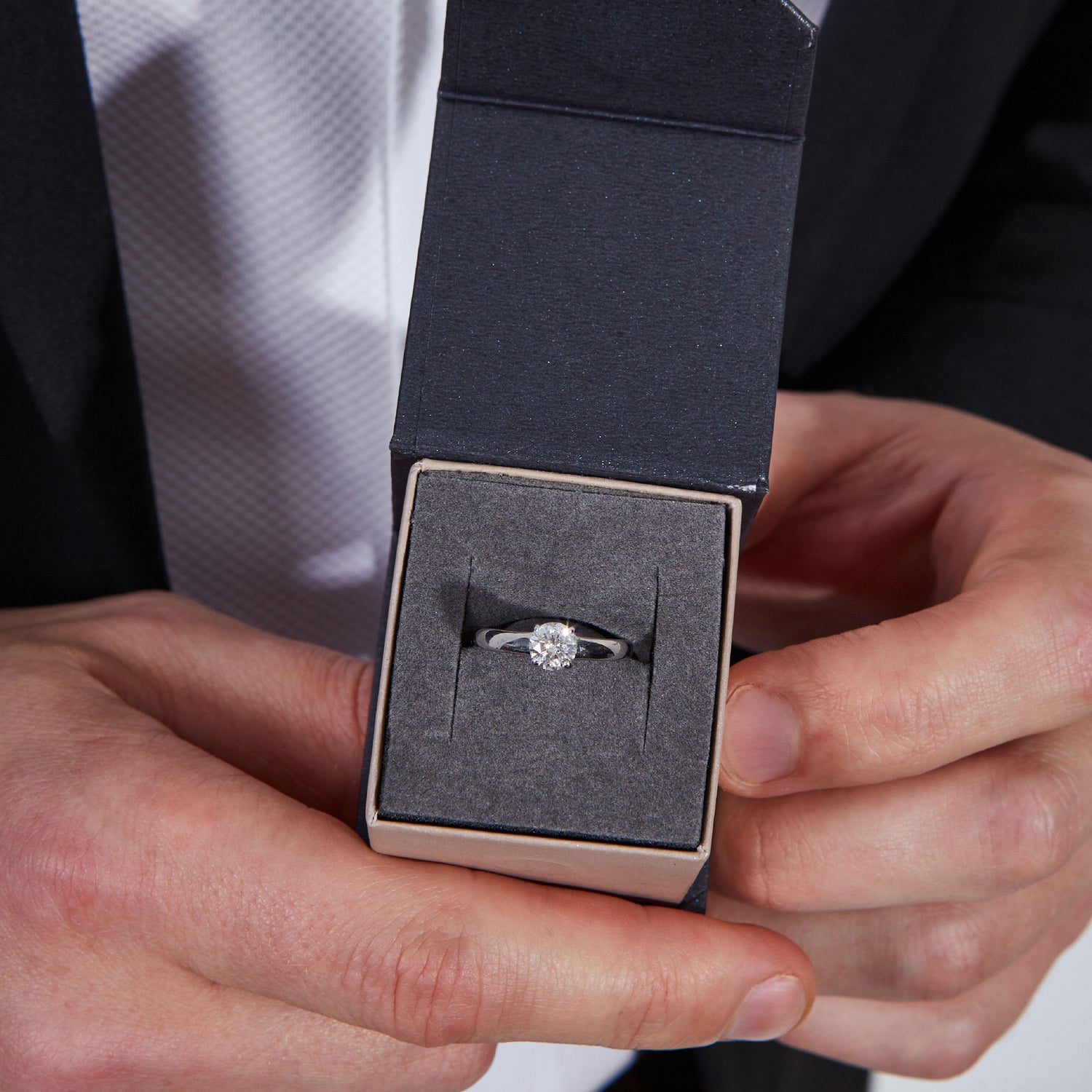 propose with the best solitaire diamond ring