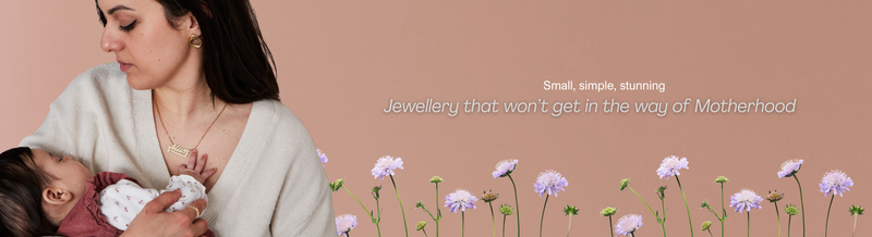 “Motherhood: the most beautiful way to spend a lifetime” blog banner featuring a mother holding her child among delicate flowers.