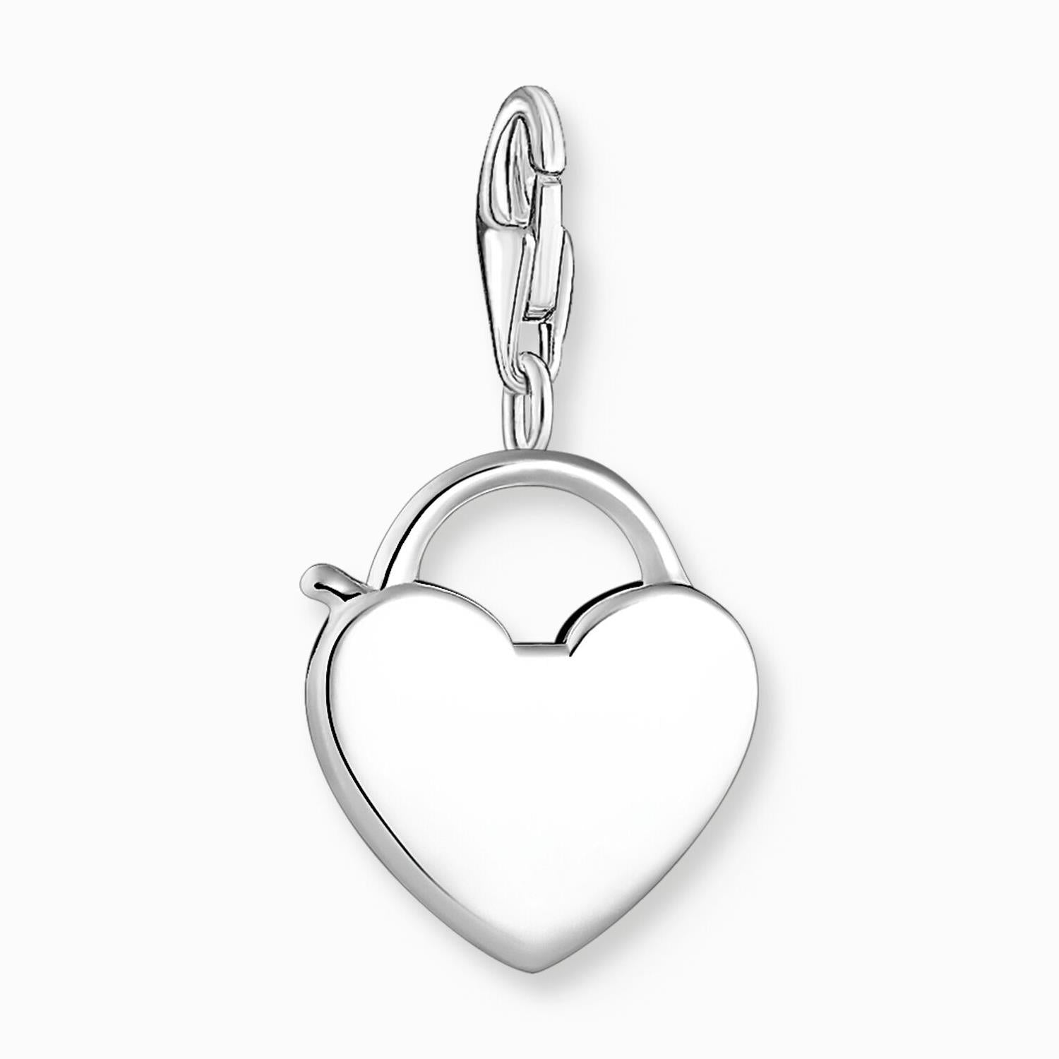 VINTAGE STERLING TRICK HEART LOCK fashion CHARM RARE!