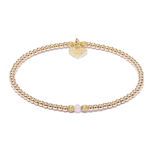 Annie Haak Aster Gold Bracelet Rose Quartz