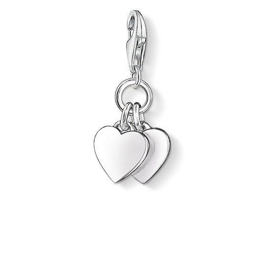 Thomas Sabo Silver Double Heart Charm 0836-001-12