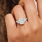 Pre-Owned 18ct White Gold Rectangle & Heart Diamond Ring