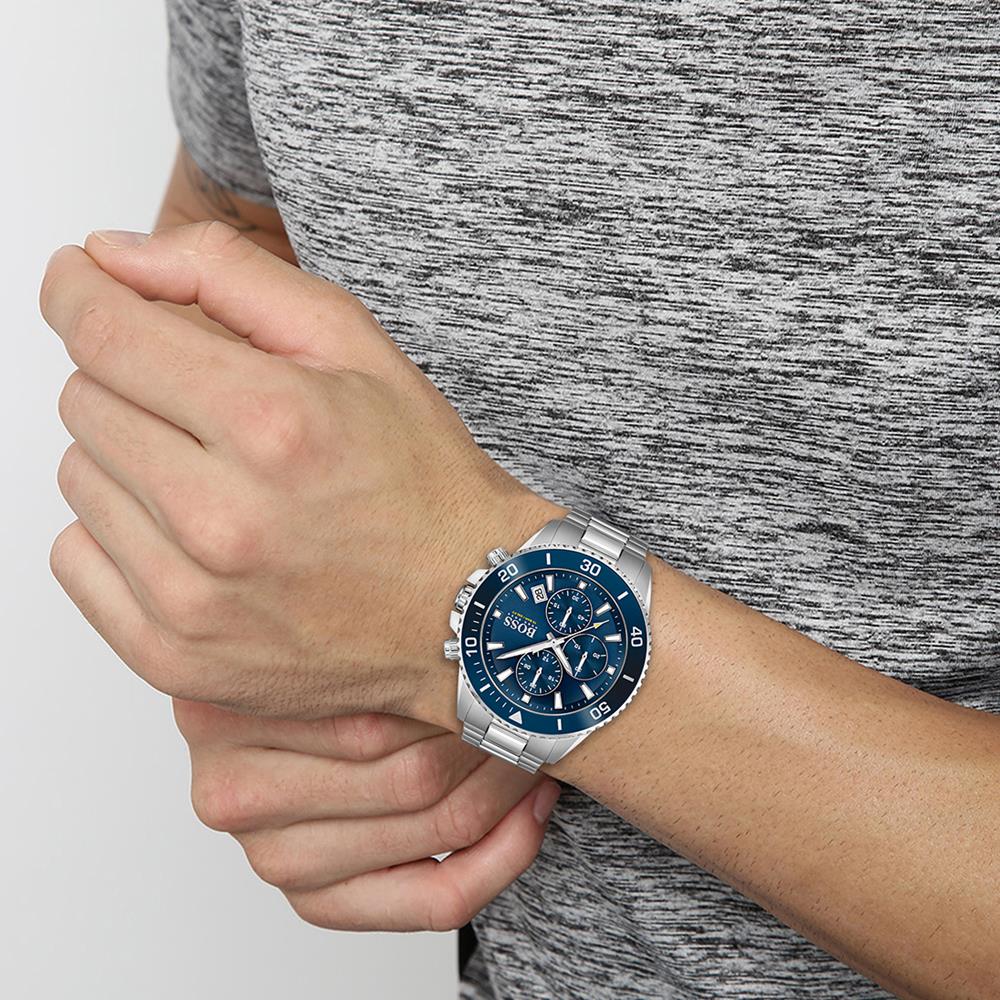 BOSS Admiral Blue Dial Steel Watch 1513907 - Main Image