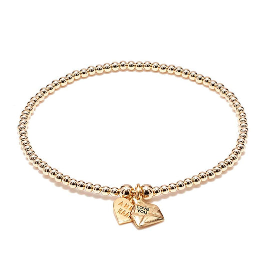 Annie Haak Gold Plated Love Letter Charm Bracelet