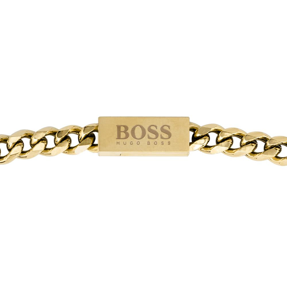 BOSS Men Gold Plated Curb Chain 1580173