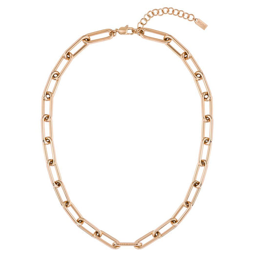 BOSS Ladies Rose Gold Chain Link Necklace 1580200