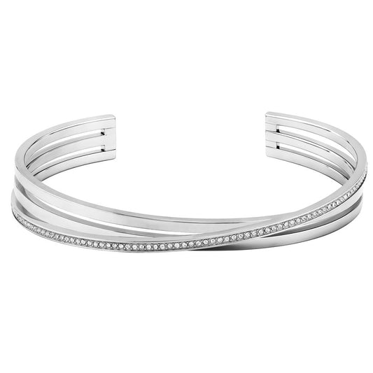 BOSS Saya Stainless Steel & Crystal Bangle 1580284