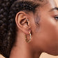 Achara 7 Baguette Zirconia Half Hoop Earrings