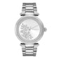 Olivia Burton Floral T-Bar Silver Watch 24000042