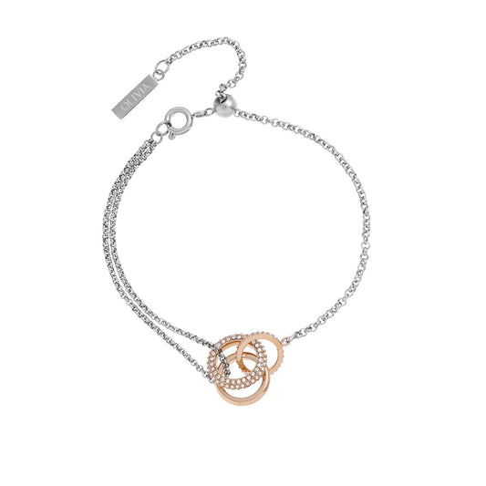 Olivia Burton Entwine Bracelet - Silver & Rose Gold 24100006