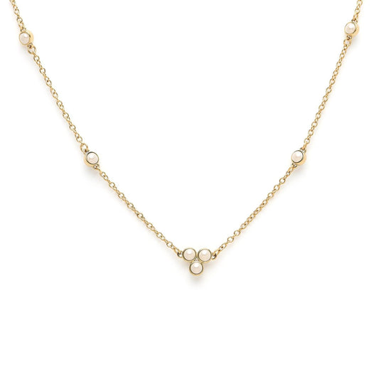Olivia Burton Pearl Cluster Necklace - Yellow Gold 24100070