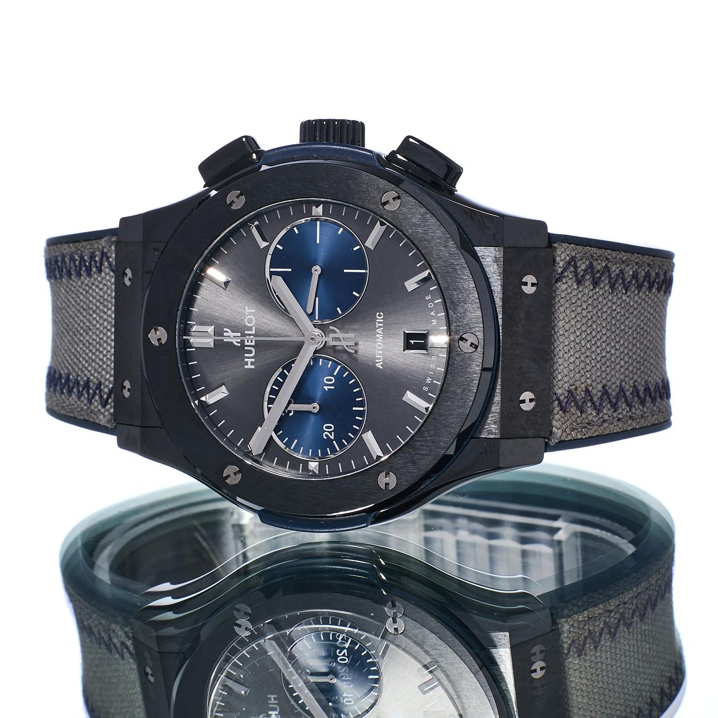Pre-Owned Hublot Classic Fusion Chronograph Bol d&rsquo;Or Mirabaud 521.CM.7070.NR.BOM