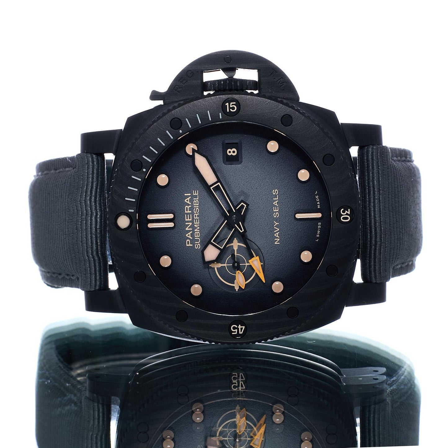 Pre-Owned Panerai Submersible Navy SEALs GMT PAM01513