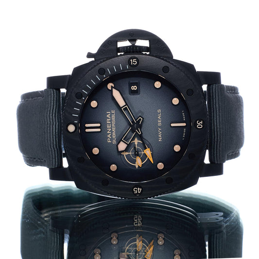 Pre-Owned Panerai Submersible Navy SEALs GMT PAM01513