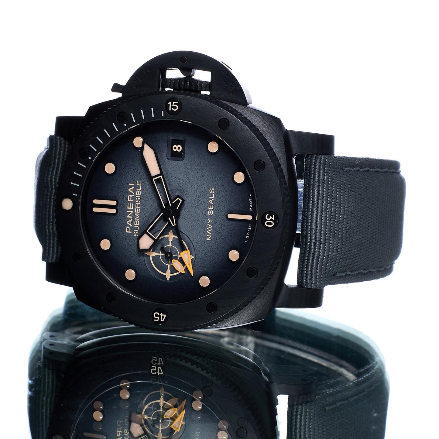 Pre-Owned Panerai Submersible Navy SEALs GMT PAM01513
