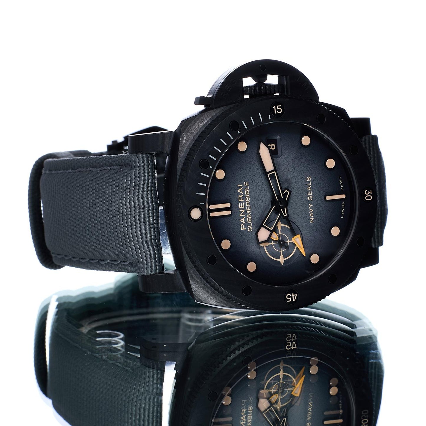 Pre-Owned Panerai Submersible Navy SEALs GMT PAM01513