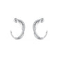 Swarovski Twist Hoop Earrings White Rhodium 5563908