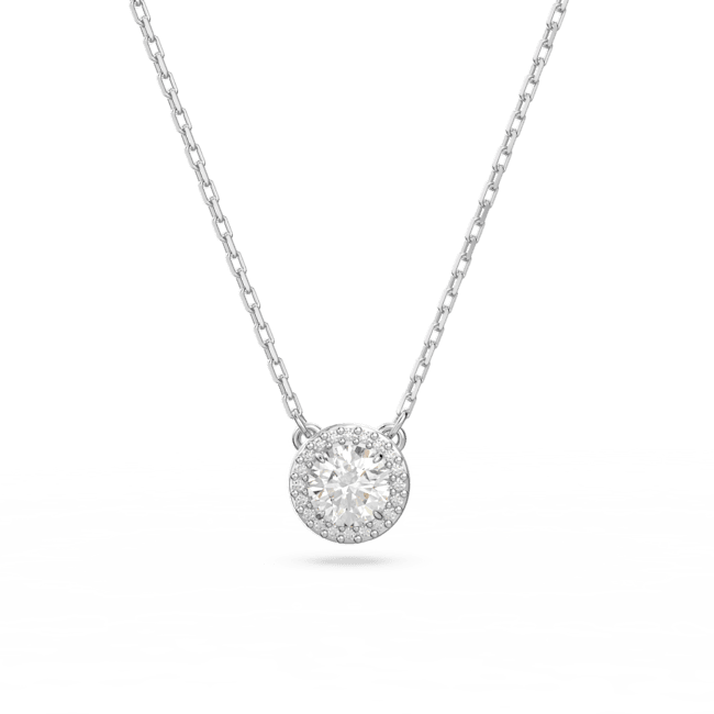 Swarovski Constella Round Pave Pendant Necklace - Silver 5636264