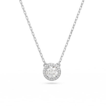 Swarovski Constella Round Pave Pendant Necklace - Silver 5636264