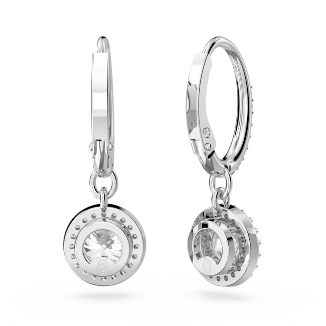 ピアス SWAROVSKI Una rhodium drop earrings 5636270 Swarovski Constella Round Silver Drop Earring 5636270