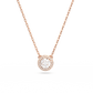 Swarovski Constella Round Pave Pendant Necklace - Rose Gold 5636272